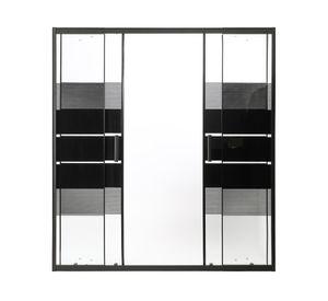 Mampara ajustable Style negro 185x180 cm