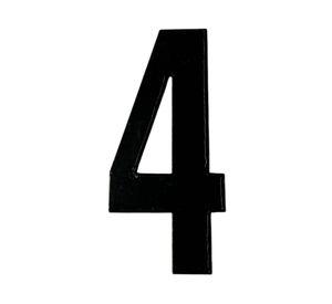 Número casa 4 negro 7.5 x 3 cm
