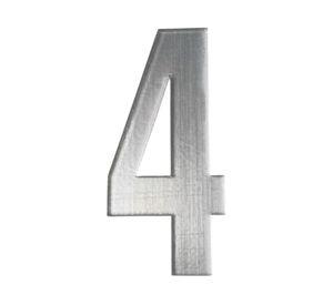 Número casa 4 aluminio 7.5 x 3 cm