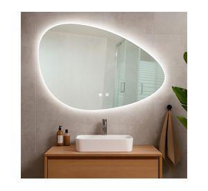 Espejo irregular Luz LED 3 colores 80x50 cm
