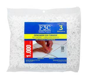 Espaciador con tomador 3 mm bolsa 1000 un.