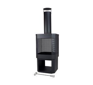 Brasero Downpour 1 quemador negro mate.