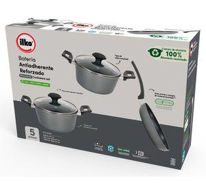 Batería Everyday aluminio reciclado 5 piezas gris