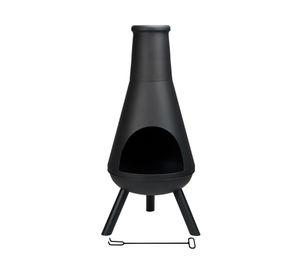 Brasero Storm 1 quemador negro mate.