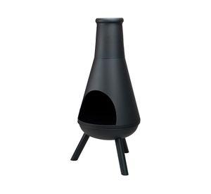 Brasero Storm 1 quemador negro mate.