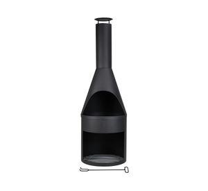 Brasero Thunder 1 quemador negro mate.