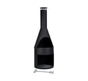 Brasero Thunder 1 quemador negro mate.