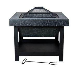Brasero BBQ Hurricane 1 quemador negro mate.