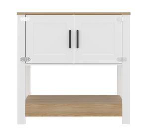 Gabinete café Latte blanco/fresno 89 cm