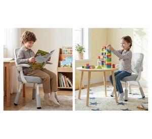 Silla de escritorio ergonómica infantil gris