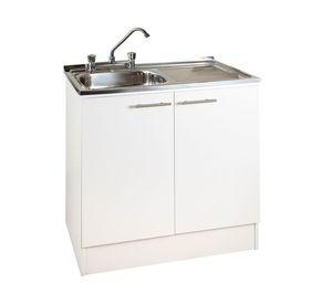 Kit plus lavaplato 100 derecho blanco 98 cm