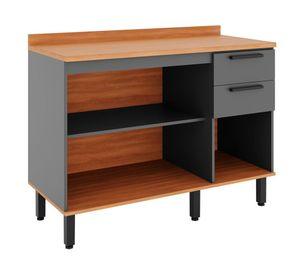 Mueble base cocina Castaña canela/ceniza 120 cm 3 puertas