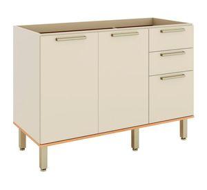 Mueble base lavaplatos Castaña canela/arena 120 cm 3 puertas