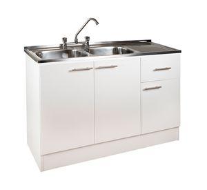 Mueble base lavaplatos derecho blanco 120 cm