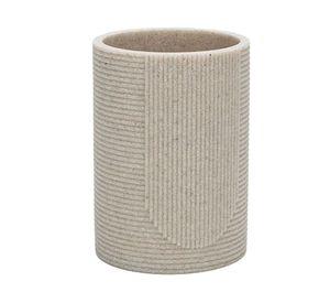 Portacepillo poliresina beige