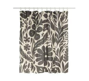 Cortina baño flores verdes 180x180 cm