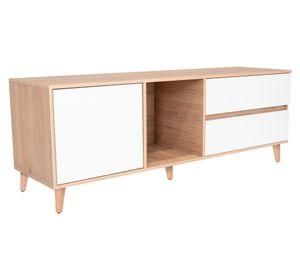 Rack TV 60" Acacia rovere/blanco