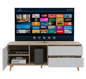 Rack TV 60" Acacia rovere/blanco
