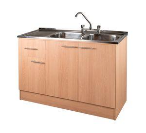 Mueble base lavaplatos 120 derecho beige 118 cm