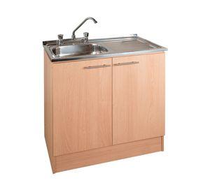 Mueble base lavaplatos 100 derecho beige 98 cm