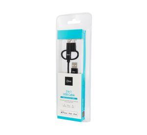 Cable 3 en1 certificado 9269 1m negro