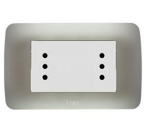 Toma corriente doble MCK2 10A plata