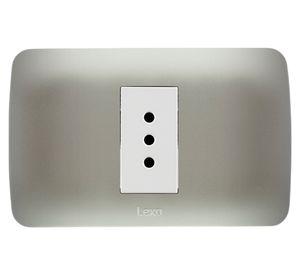 Toma corriente simple KER-10A 10A plata