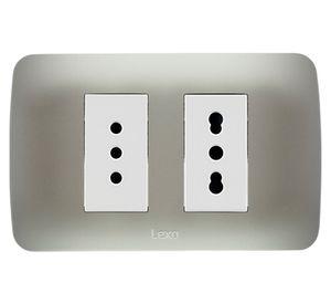 Toma corriente doble KER-10A KER-10/16A plata