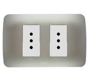Toma corriente doble KER-10A 10A plata