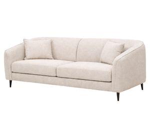 Sofá 3 cuerpos Ivy poliéster beige claro