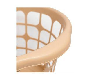 Cesto de ropa beige claro polipropileno 50 litros