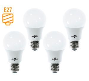 Ampolleta LED A60 E27 luz cálida 4 un.