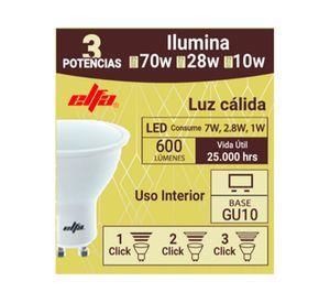 Ampolleta LED 7W GU10 cálida