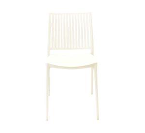 Silla apilable plástico Deco Noruega blanco
