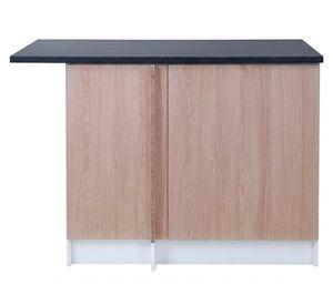 Mueble base cocina Andes blanco/carvalo