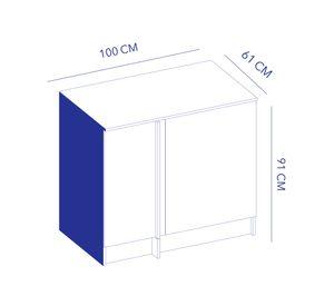 Mueble base cocina Andes blanco