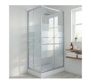 Shower rectangular con receptáculo Style blanco 100x80x198cm