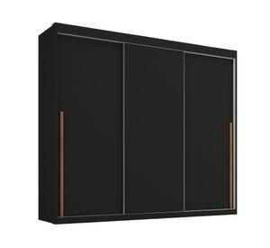 Clósets 3 puertas Senna negro 218x238x51 cm