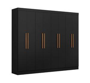 Clósets 8 puertas Paris negro 200x237x47 cm
