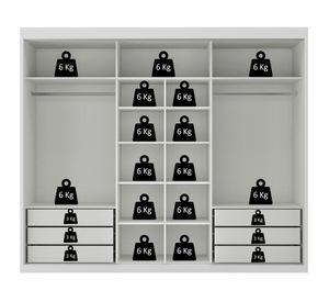 Clósets 3 puertas Senna negro 218x238x51 cm