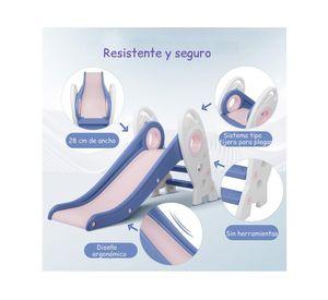 Primer resbalín plegable rosado