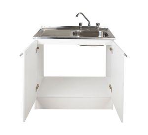 Mueble base lavaplatos izquierdo blanco 80 cm