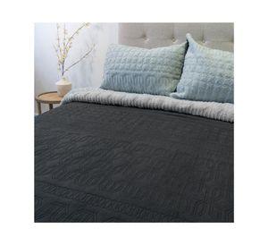 Quilt hotpress Viena 2 plazas negro