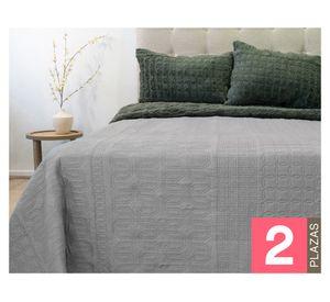 Quilt hotpress Viena 2 plazas gris