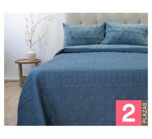Quilt hotpress Viena 2 plazas azul