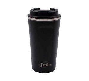 Mug tapa flip antideslizante acero inoxidable 510 ml negro