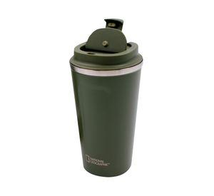 Mug tapa flip antideslizante acero inoxidable 510 ml verde
