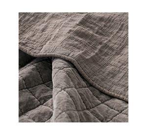 Quilt Stonewash Taupe café 1.5 plazas