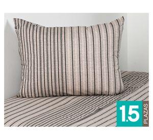 Juego de sábana 1.5 plazas 200 hilos Tisu beige