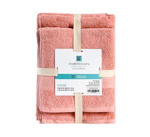 Set 4 toallas Rosado